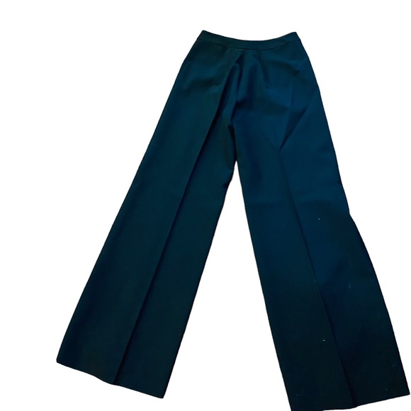 CHRISTIAN AUJARD Black Front Pleated Wide Leg High Waisted Pants - Picture 2 of 4